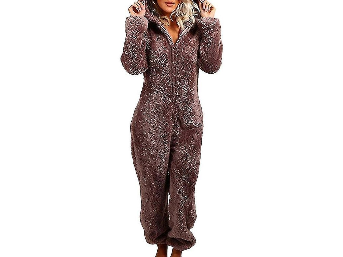 2026 mono de Invierno para Mujer com Capuz de Pelúcia de Poliéster Suave