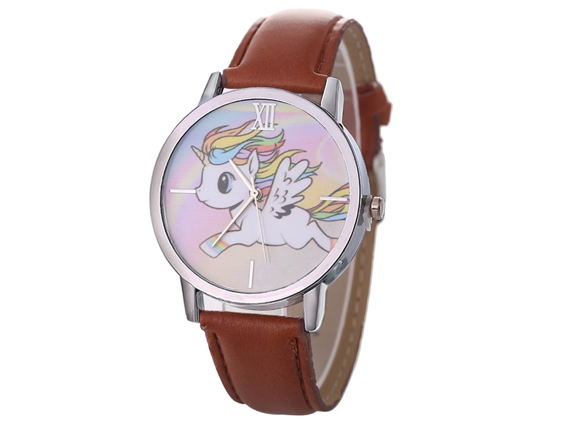 Reloj De Pulsera De Aleación Dial Redondo Analógico De Cuarzo Pareja Café