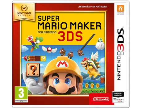 Jogo Nintendo 3DS Selects: Super Mario Maker — Ação/Aventura | Idade mínima recomendada: 3