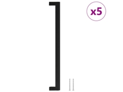 Cabinet Handle, Cabinet Handles Vidaxl Preto Aço Inoxidável (320 Mm)