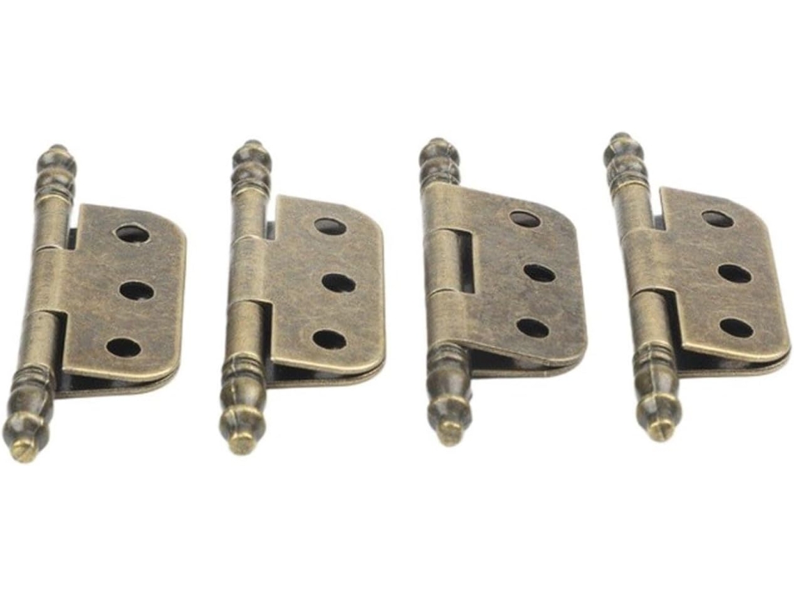 Dobradiças De Porta Em Bronze Antigo, Com Design De Coroa, Ferragens Decorativas Para Armários, Caixas De Joias E Guarda