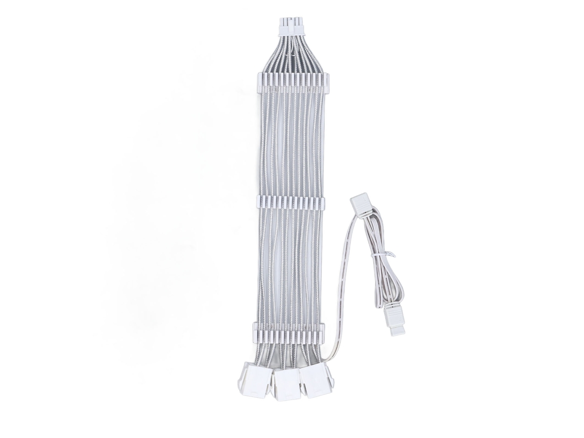 Cabo De Alimentação De Gpu Argb 12pin+4pin Para 3x8pin 5v 3pin Sincronizado Branco