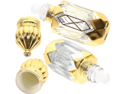 Conjunto de 2 frascos roll-on de vidro transparente de 6ml, mini frascos recarregáveis.
