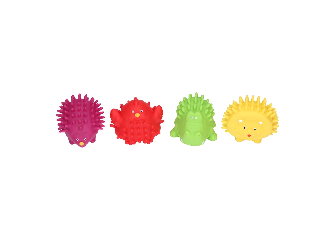 Primerox bola Sensorial Macia para Bebê com Textura e Som Bb em Forma de Animal Cartoon 6m+