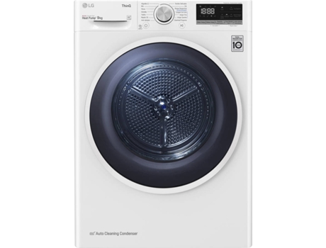 Máquina de Secar Roupa LG RH90V5AV6Q (9 kg - Bomba de Calor - Branco)