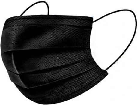 Máscara de Proteção LOME Preto de 3 camadas (50 un)