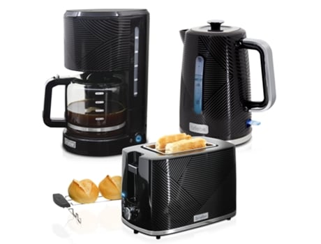 Torradeira Briebe Elegance 2 fatias, chafing elétrico 1,7 L, cafeteira com filtro para 10 xícaras, SKT1178BLK, preta