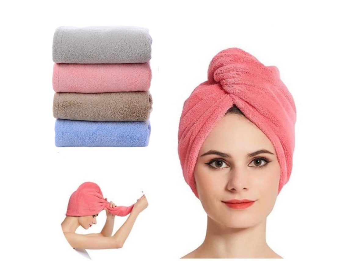 Turbante De Cabelo Em Microfibra, Absorvente E Macio Após Banho Elysve