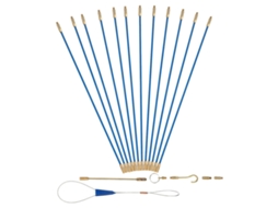Conjunto de 12 abraçadeiras de fibra de vidro de 33 cm para gerenciamento de cabos e dispositivos.
