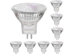 Lâmpadas De Halogênio 12v 35w Base Gu4 Mr11 2800k Branco Quente Regulável Pacote De 8