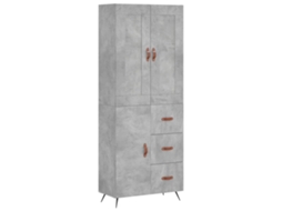 Armário Alto 69,5x34x180cm Madeira Cinza Cimento MAISON EXCLUSIVE