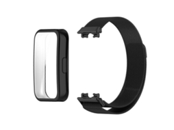 Capa Protetora De Tpu Com Cobertura Total, Pulseira De Metal Magnética Milanesa Para Huawei Band 10 / 9 / 8