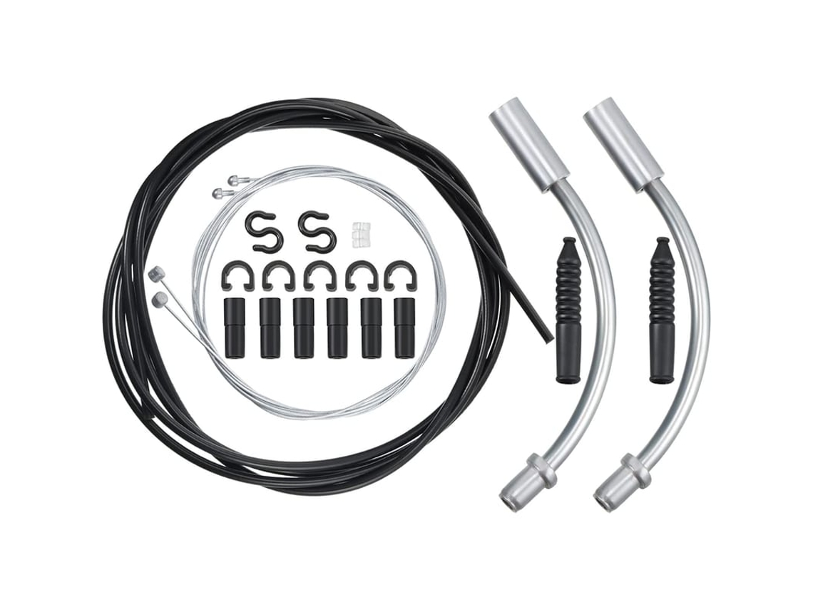 Kit De Cabo De Freio Para Bicicleta Com Linha De Freio, 2 Guias De Cabo E Acessórios Para Mountain Bike E Road Bike