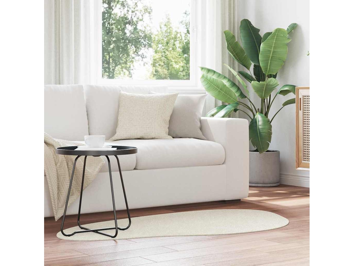 Vidaxl Tapete Huarte Creme 80 X 150 Cm Poliéster