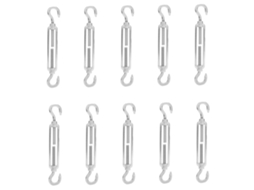 10 Peças De Tensor De Cabo De Aço Inoxidável 304, Tensor De Fio M6, Gancho E Parafuso De Tensão
