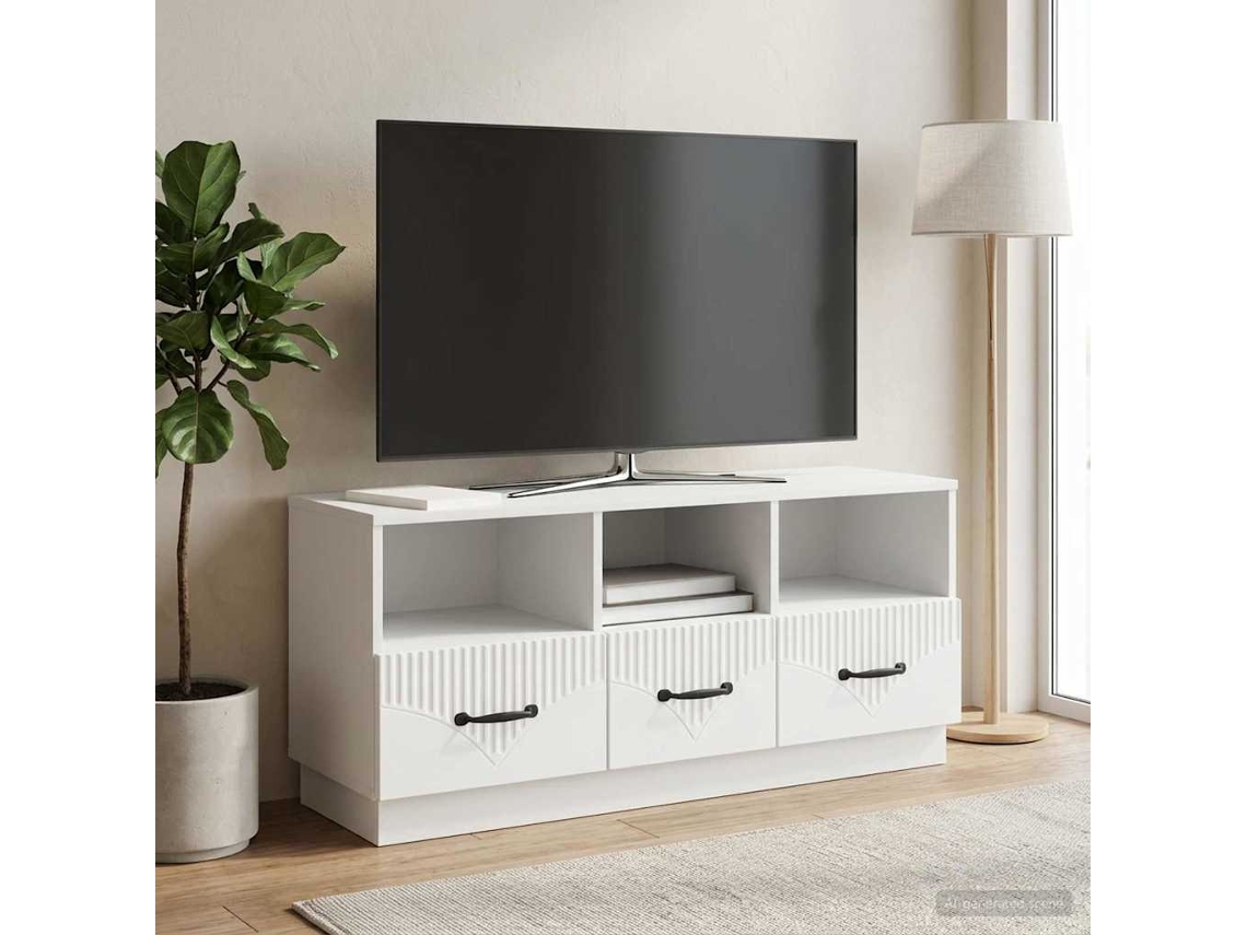 Vidaxl Gabinete Para Tv Branco 102 X 34,5 X 47 Cm Derivados De Madeira