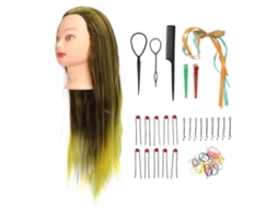 2026 cabeza de Maniquí com Peruca Gradiente para Treinamento de Cabeleireiro e Estilo de Cabelo
