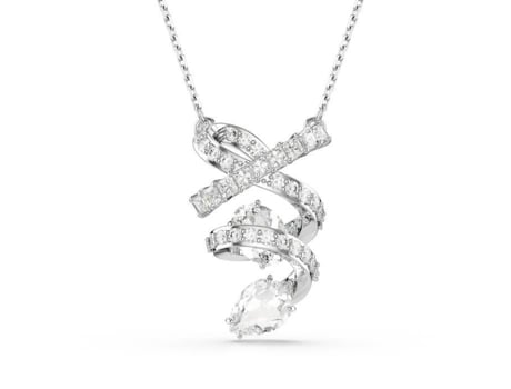 Colar Swarovski Pingente Espiral Swarovski Hyperbola Cor Do Material Branco Tamanho/comprimento 57 Cm