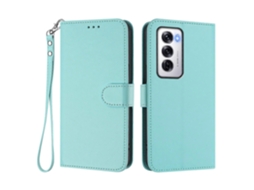 Capa De Couro Com Suporte E Alça De Pulso Para Oppo Reno12 5g (global)