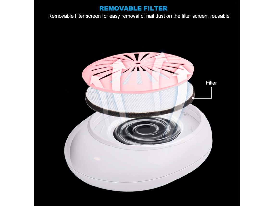 Aspirador De Unhas Rosa Em Forma De Flor 60w Multifuncional Eoocoo