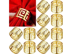 Anillos para guardanapos de metal, decorativos, para mesas, bodas, Navidad, festivales | S/MARCA