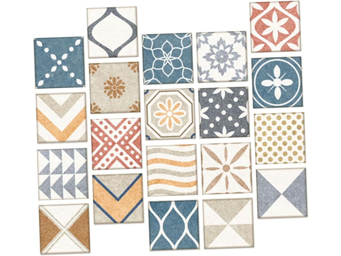 100 Adesivos De Azulejo Retrô Removíveis Para Parede