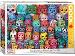 Puzzle 1000 Pcs Mexican Skulls Eurographics