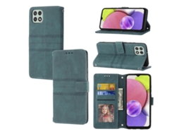 Capa De Couro Com Fivela Magnética Listrada E Flip Horizontal Para Samsung Galaxy A03, Versão Ue