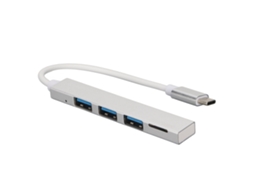 Hub 4 Em 1 Tipo-c Para Cartão De Memória Usb2.0 Mini Portátil