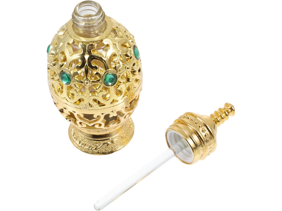 Frasco De Perfume Com Estampa De Abacaxi Dourado - Frasco Decorativo E Multifuncional Para Óleos Essenciais.