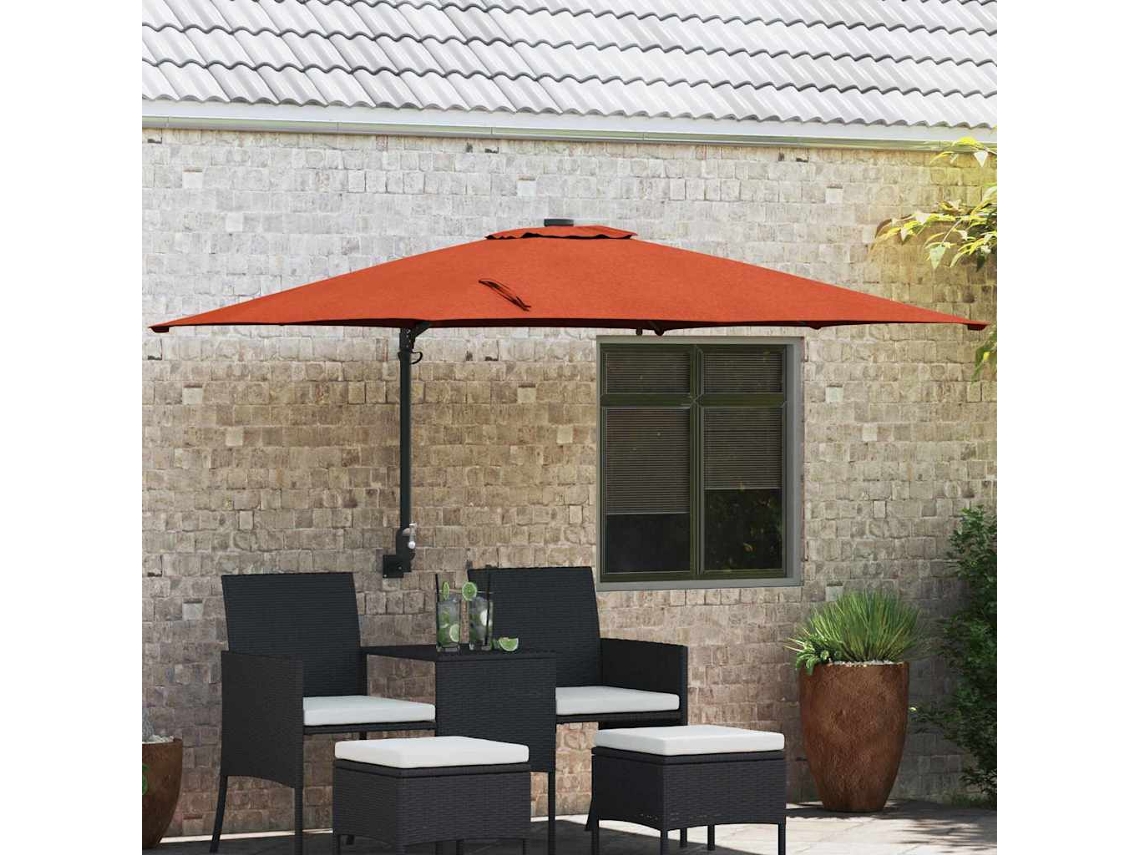 Vidaxl Guarda-sol De Jardim Terracota 248,5 X 247,5 X 160 Cm