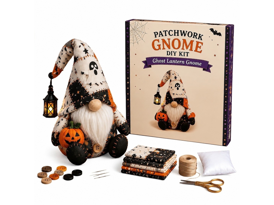 Kit de costura E Patchwork (Gnomo de Halloween - Modelo 115d)