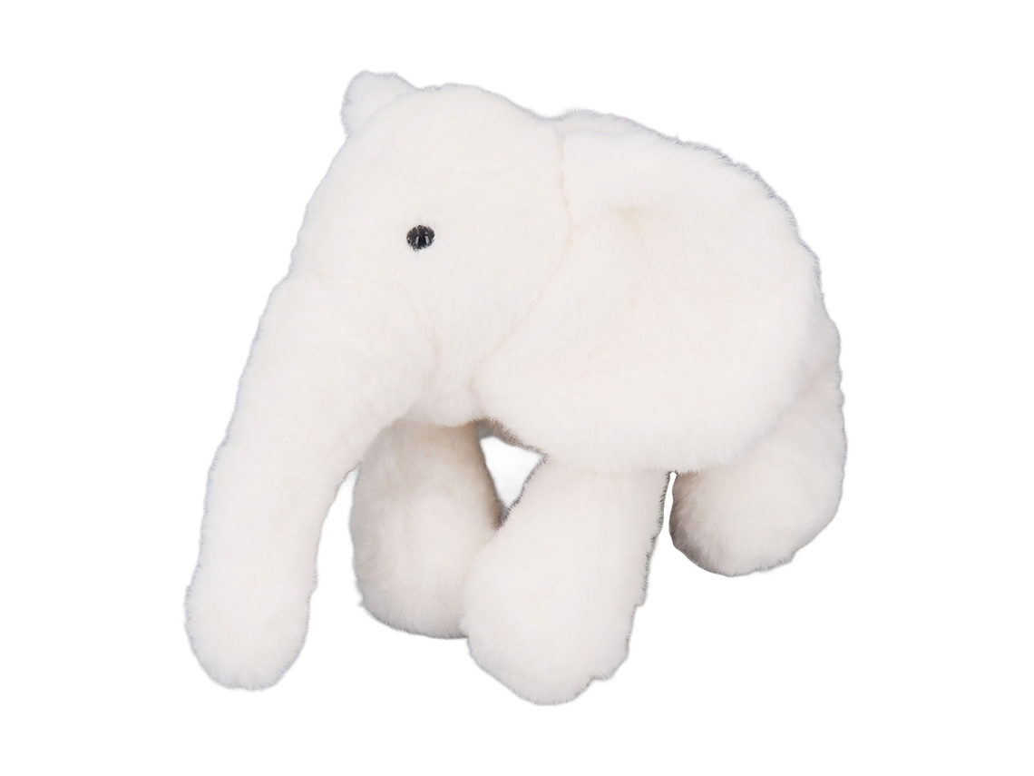 Primerox brinquedo de Pelúcia de Elefante Macio Acolhedor Algodão Pp Travesseiro Decorativo 45cm Branco