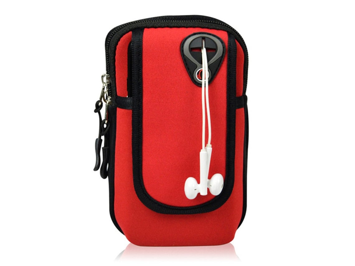 Bolsa Universal À Prova D'água Para Braço, Ideal Para Esportes E Fitness, Com Entrada Para Fone De Ouvido (vermelha).
