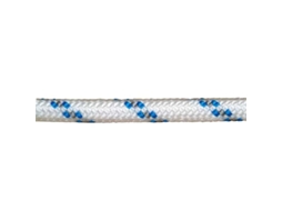 Cuerda poliester trenzada blanco / azul 18 mm. bobina 100 m.