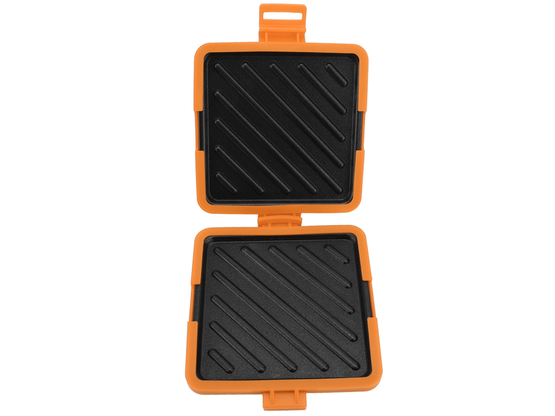 Tostador de sanduíche toastie para microondas com cintas de silicone ajustáveis azul S/MARCA
