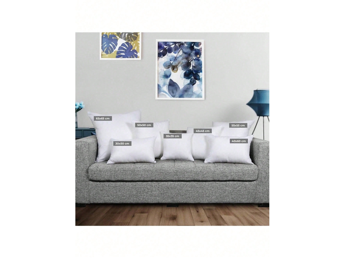 6 Enchimentos para Almofada 45x45cm Macios para Sofá Cama e Decoração VOLTEDGE