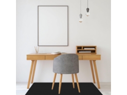 Tapete Protetor Piso 75 X 110 Cm Piso Parquet Laminado Preto Cm,