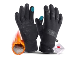 Pretas G Xanes Luvas Ciclismo Inverno Grossas 3m Impermeáveis Tela Sensível Toque Forradas Lã Motociclismo Esportes Ar Livre