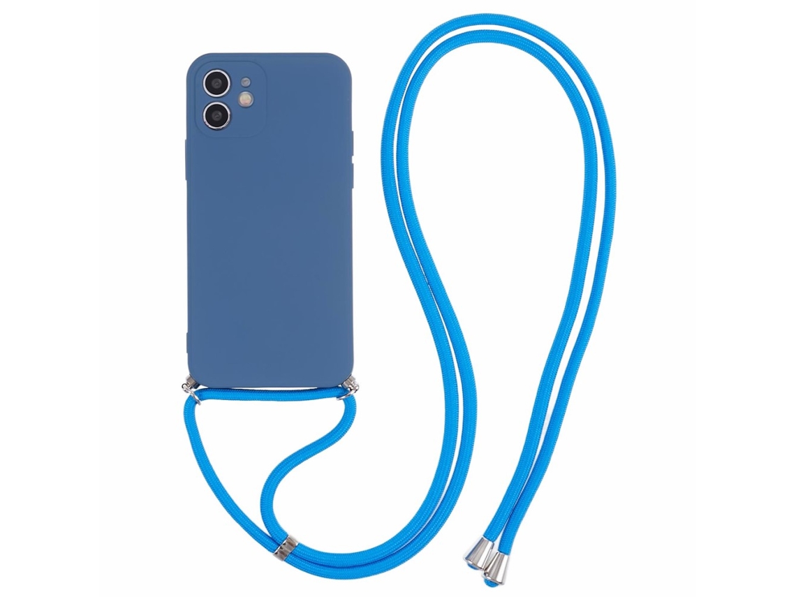 Correia Casa Para Iphone 11 Pele Sintética Azul