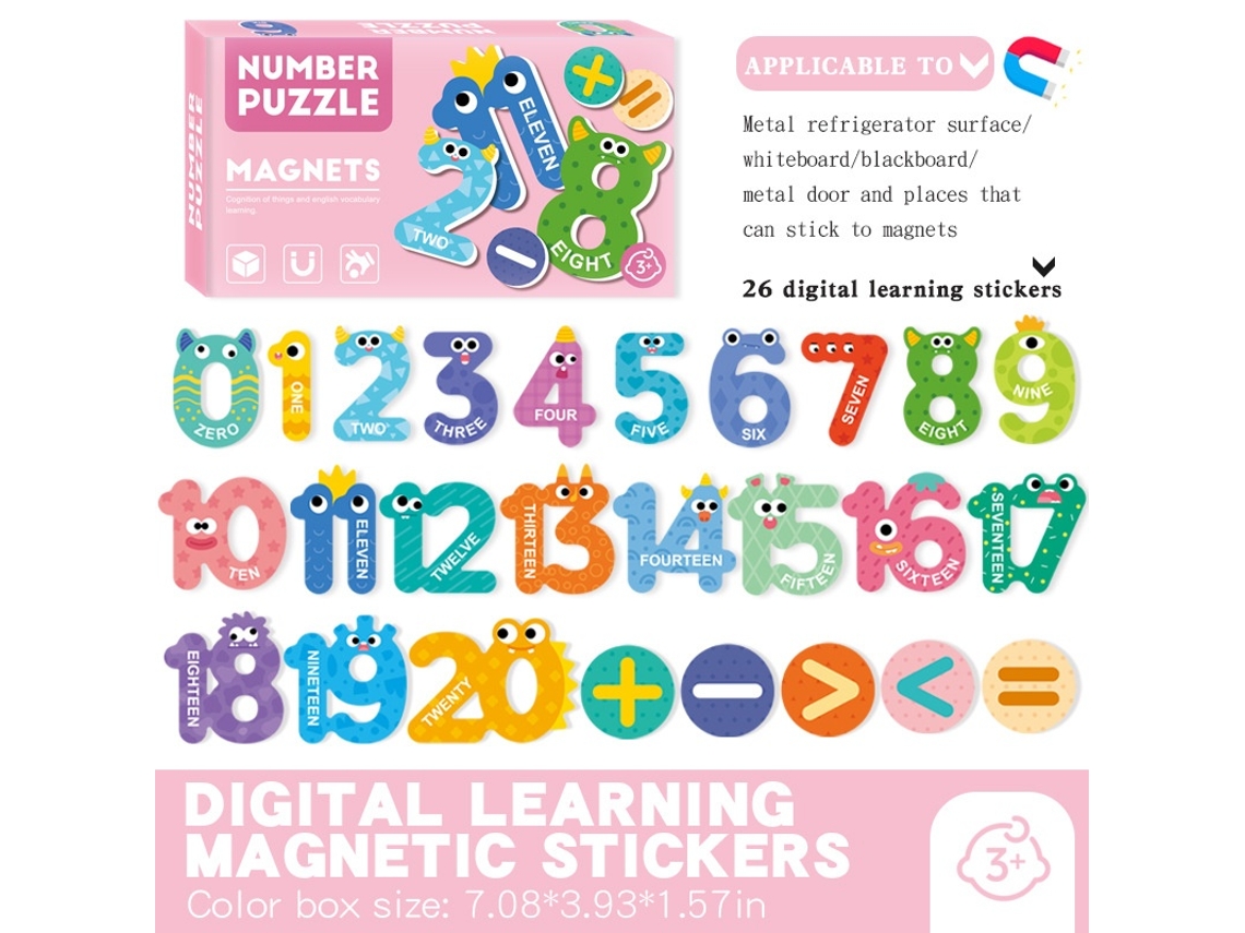 Puzzle Educativo Quebra-cabeças Magnético Infantil De 3 A 6 Anos, Quebra-cabeças Educacional Infantil Com Letras E Números De Animais Lurelia