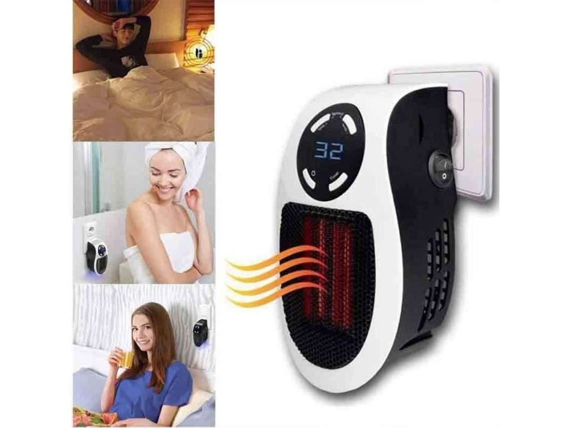YUD Mini Radiador de Aquecimento Elétrico com Sopro de Ar - Potente 500W - Programável S/MARCA