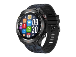 Relógio inteligente KC82 com tela colorida de 1,45 polegadas, suporta chamadas Bluetooth e monitoramento de saúde Ly Ebike