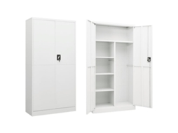 Vidaxl Cacifo 90x40x180 Cm Aço Branco