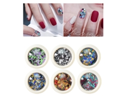 Conjunto De Glitter Para Arte De Unhas (estilos Vibrantes E Diversos) + Eoocoo