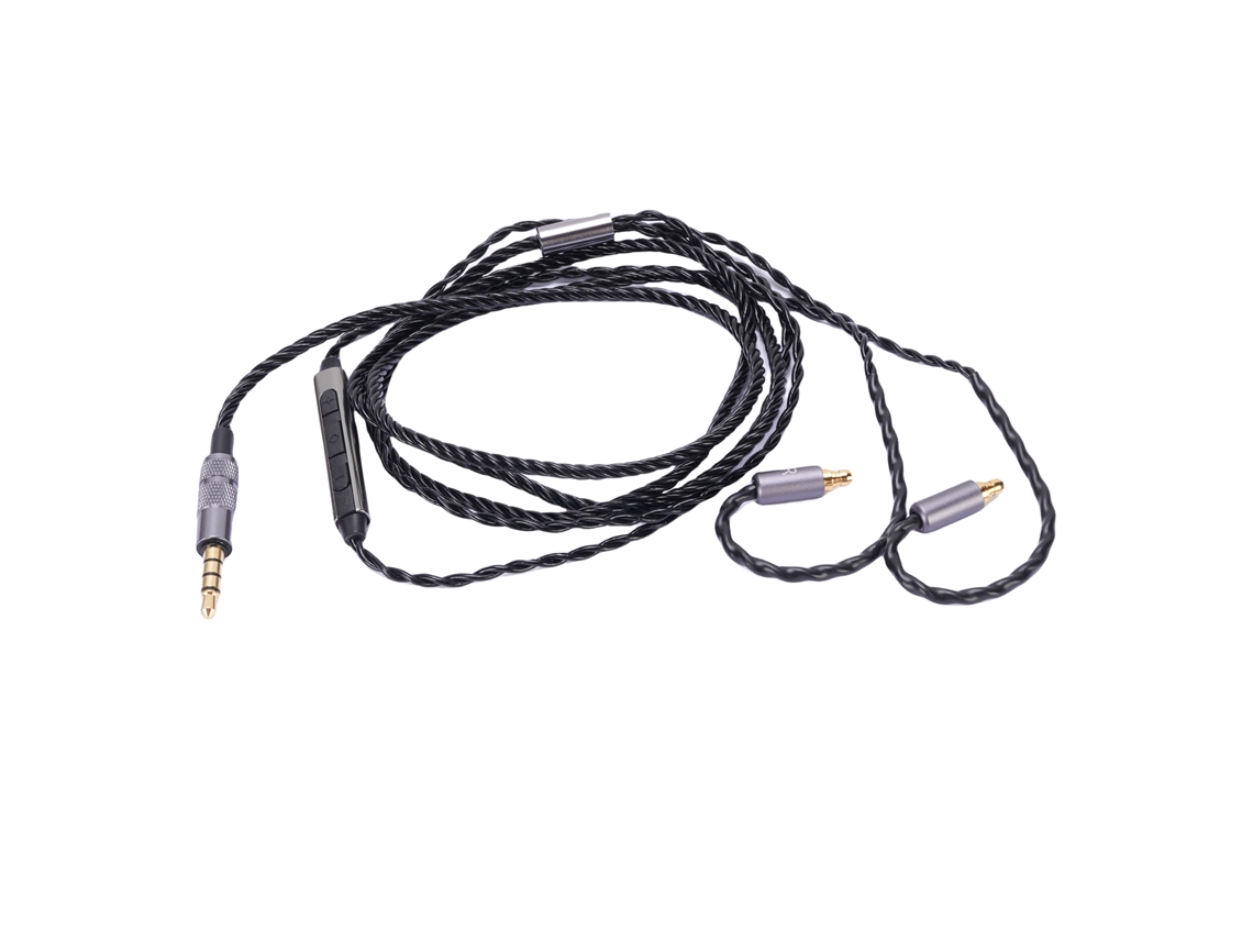 Cabo de Áudio com Microfone LAXISCREED para Sennheiser Ie100 Ie400 Ie500