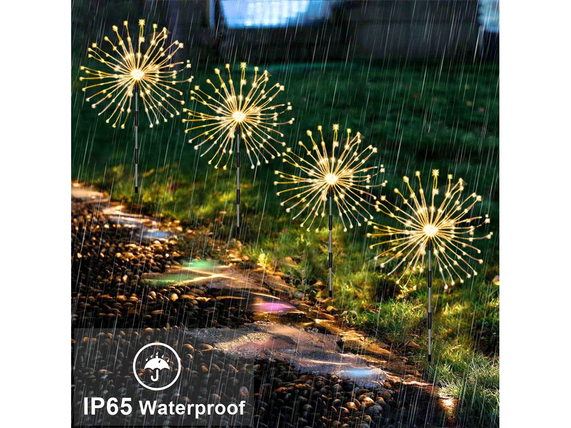 2026 luces de Cascada de Fuego Con Cable de Cobre Solares para Jardín Paisaje Exterior Navidad Resistente Al Agua