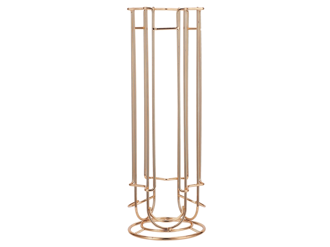 Nova Line suporte para Cápsulas de Café Arame Dourado para 18 Cápsulas Organizador Rack Armário