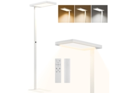 Luminária de Pé Led para Sala,dimerizável,espectro Completo,cuidado Dos Olhos,controle Remoto,60x32x196cm,branca BTFORUS