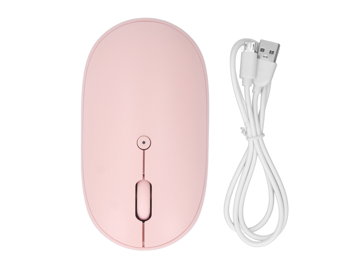 Aetheria mouse Bluetooth Recarregável Silencioso 1600 Dpi Design Ergonômico para Celular Tablet Rosa